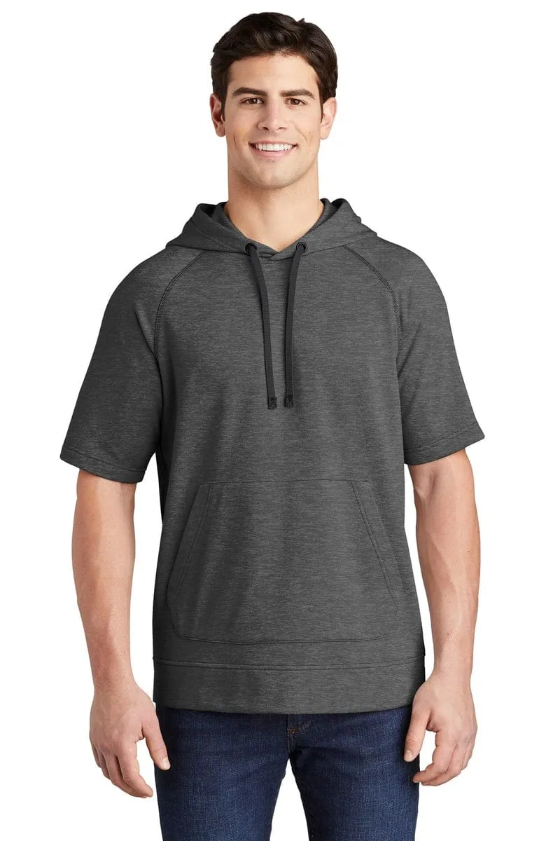 Sport-Tek ST297: PosiCharge Tri-Blend Wicking Fleece Short Sleeve Hooded Pullover