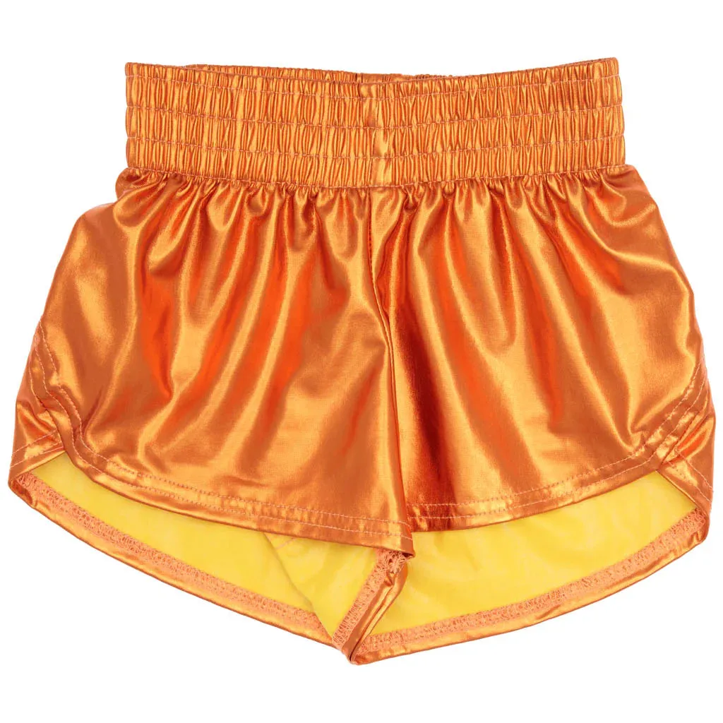 Steph Shorts Metallic- Orange