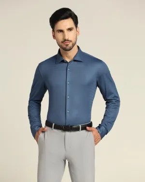 TechPro Casual Blue Textured Shirt - Tucker