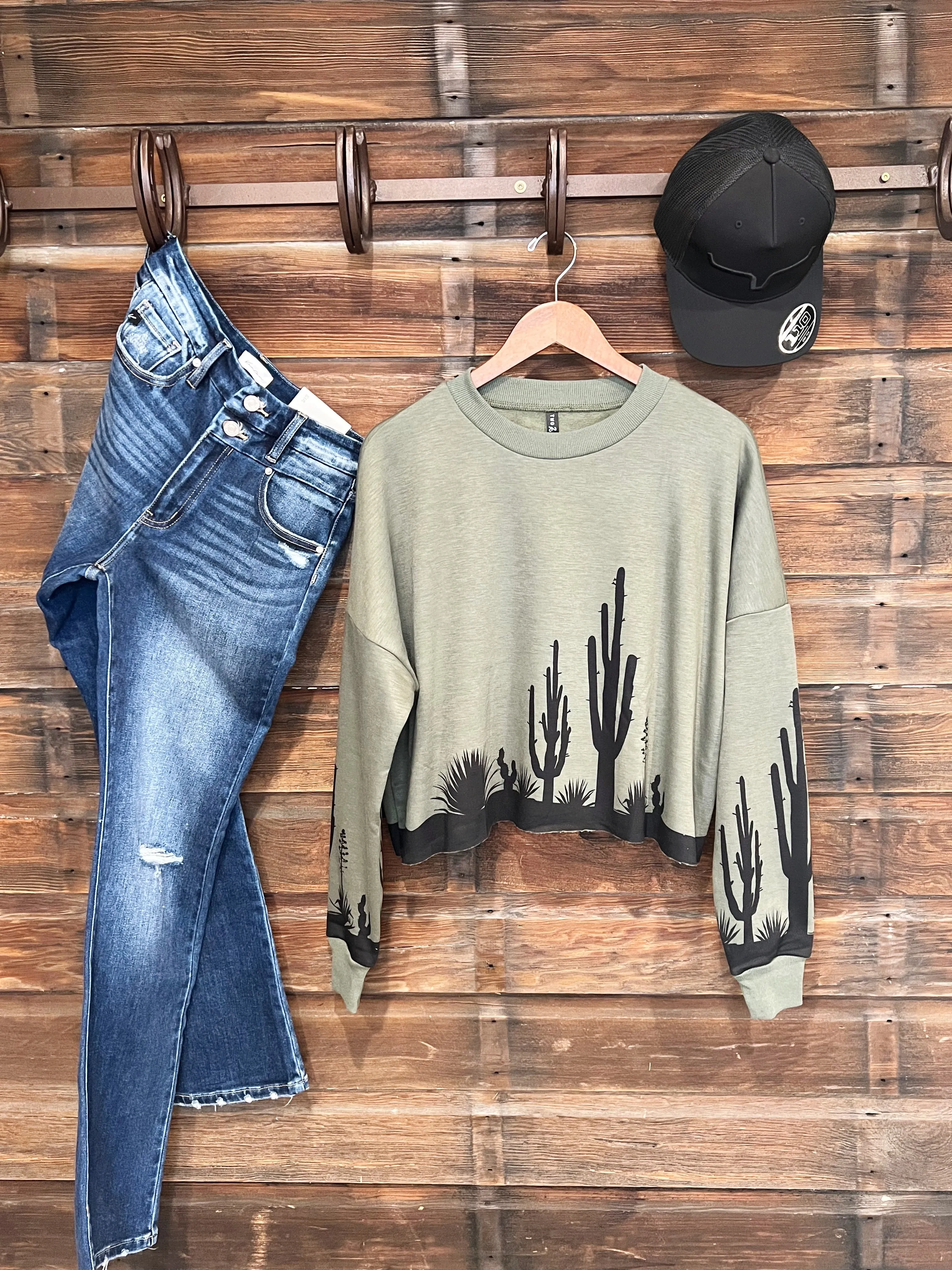 The Desert Scene Crop Pullover