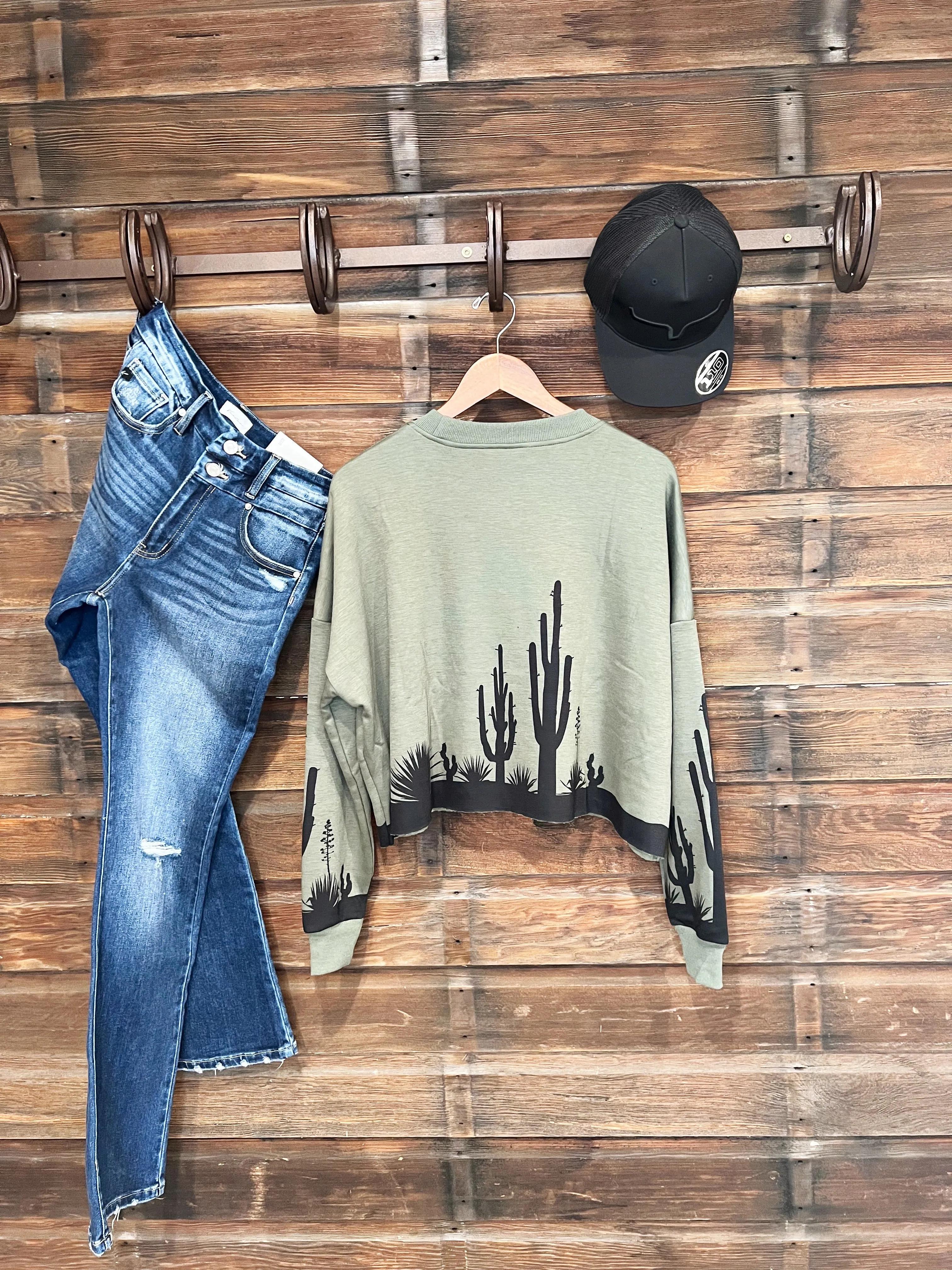 The Desert Scene Crop Pullover