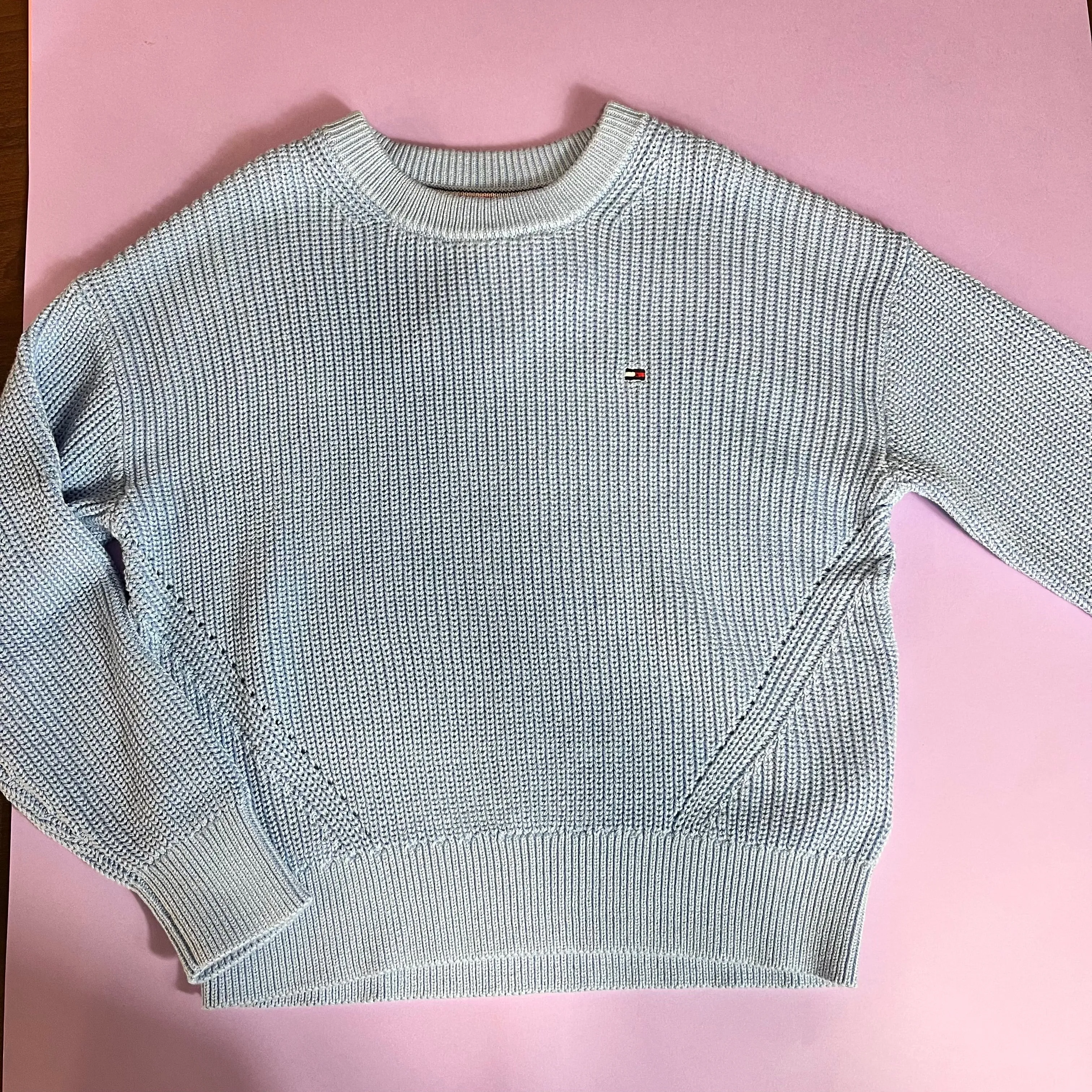 Tommy Hilfiger Girls Blue Knitted Jumper