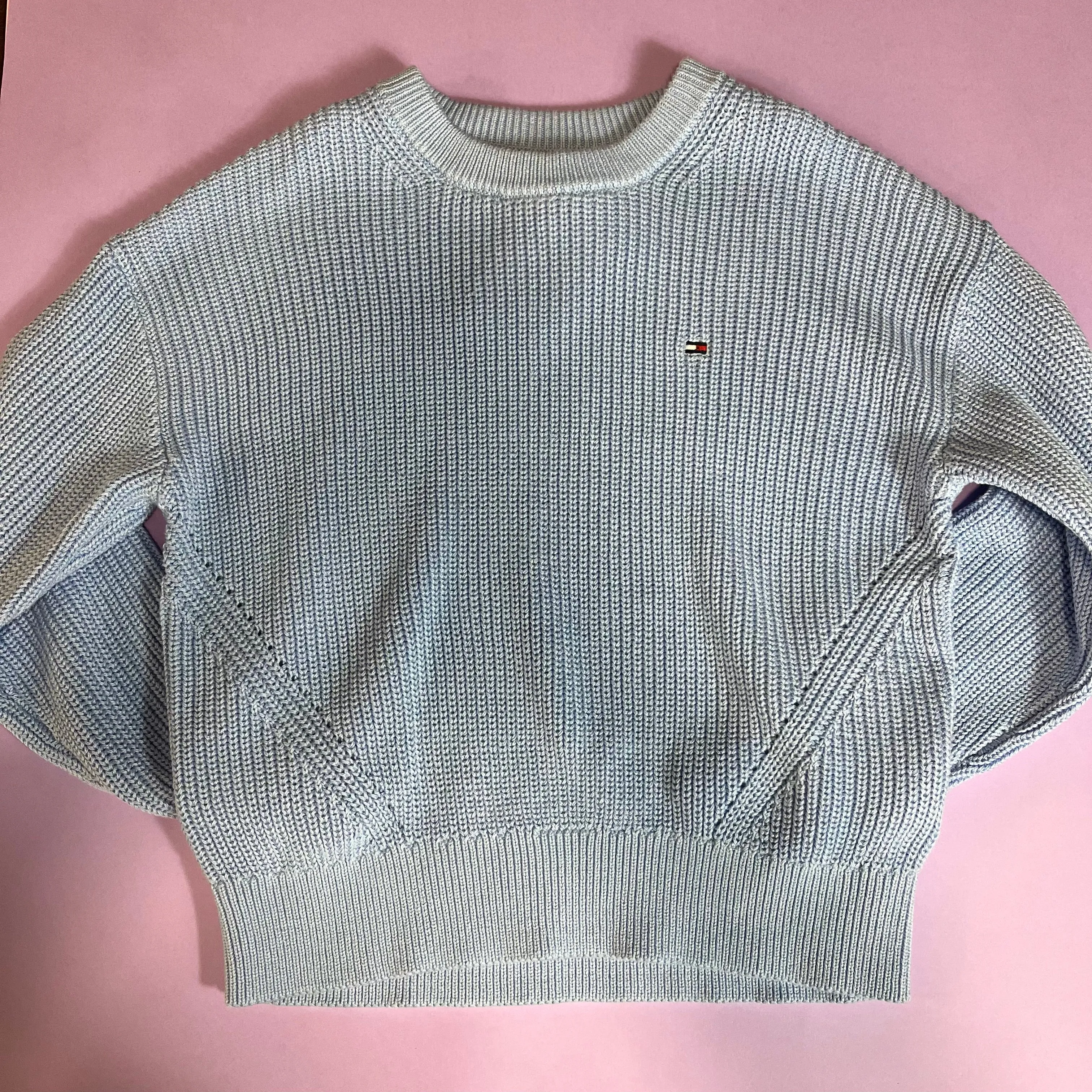 Tommy Hilfiger Girls Blue Knitted Jumper