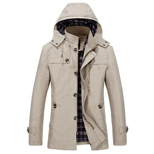 Trench Casual Solid Wadded Jacket