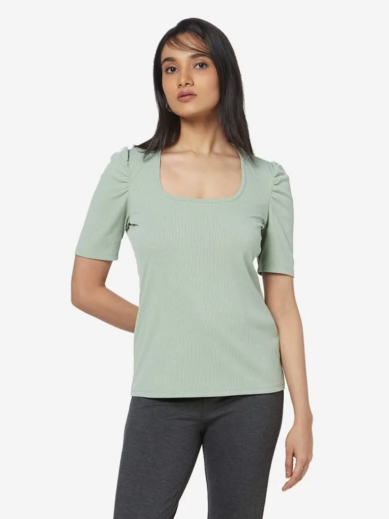 Wardrobe Sage Ribbed Tinker Top