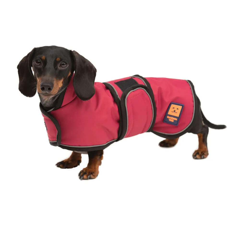 Waterproof Shower Dachshund Dog Coat with Warm Lining