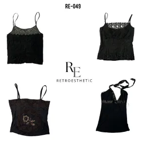 Y2K Black Cami Tops (RE-049)