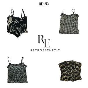 Y2K Black Rave Cami Tops (RE-153)