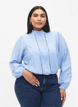 Zizzi Kam Blue Blouse